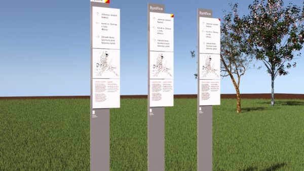 Informační pylon malý