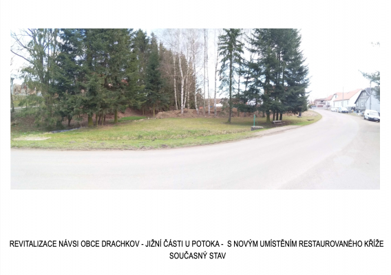 Obnova stávajícího křížku na návsi v Drachkově